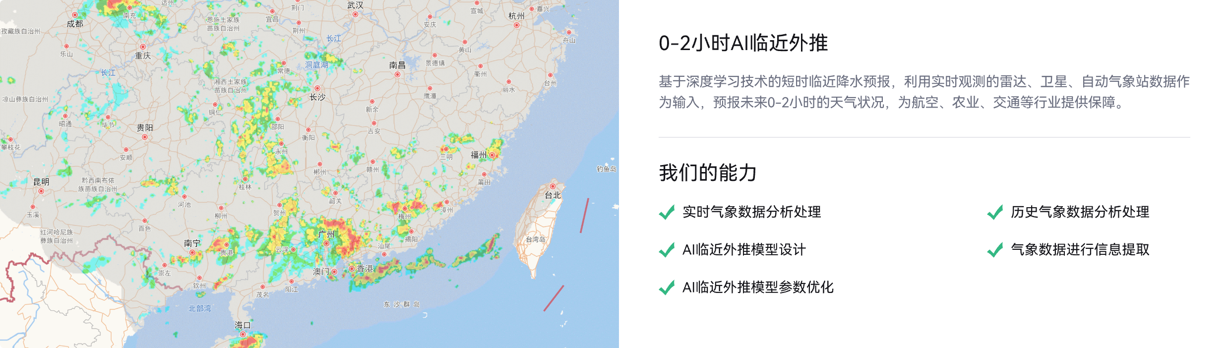 气象预报业务场景,0-2小时AI临近外推