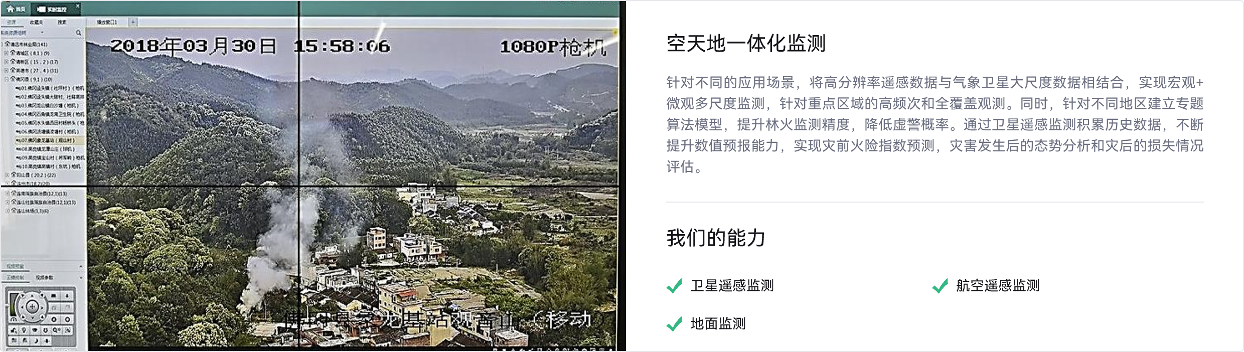 森林防火业务场景,空天地一体化监测