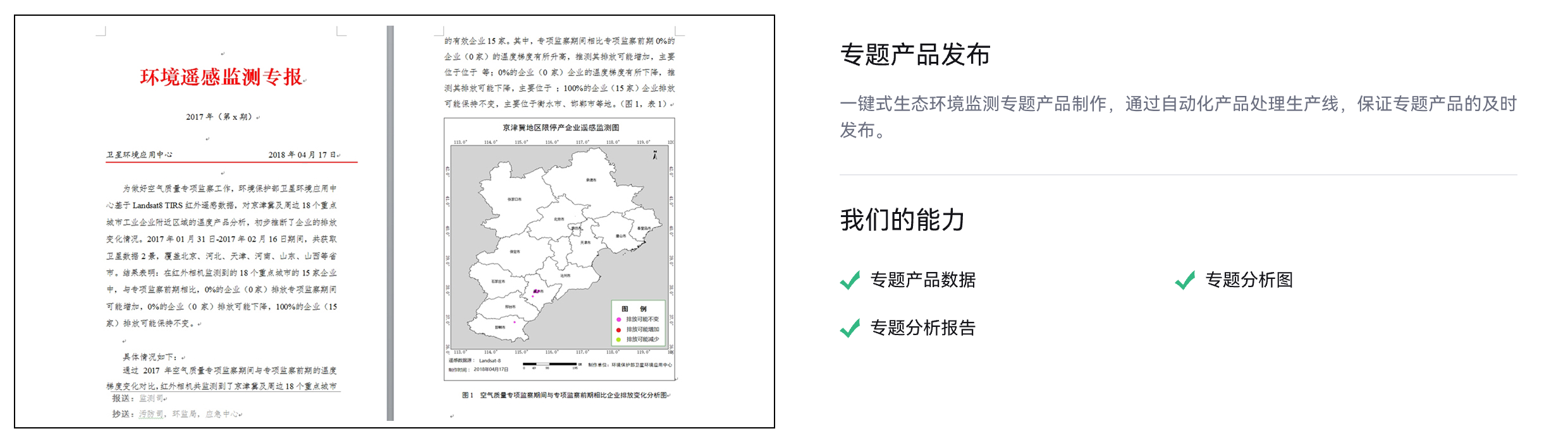 生态环境监测业务场景,专题产品发布